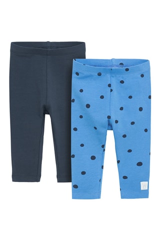 2 leggings Bleu