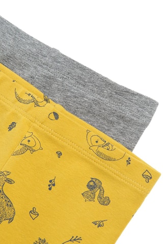 2 leggings Gris et jaune