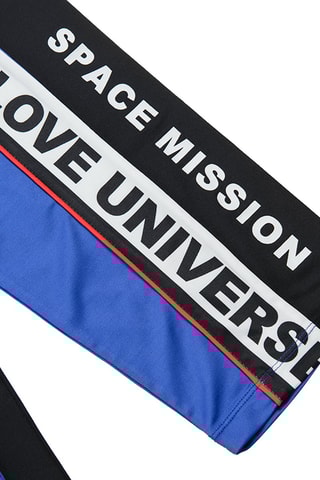 2 leggings - Noir et bleu colbalt