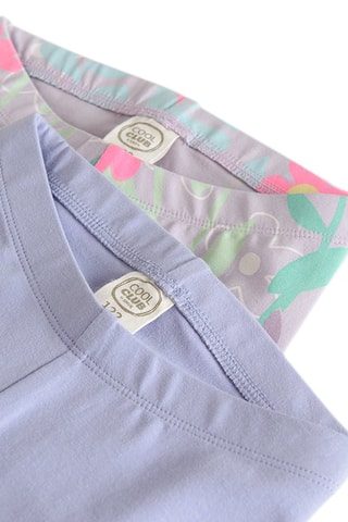 2 leggings Violet et mauve