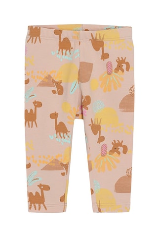 2 leggings - Moutarde et rose