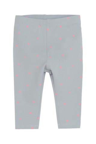 3 leggings - Bleu marine, gris et fuchsia