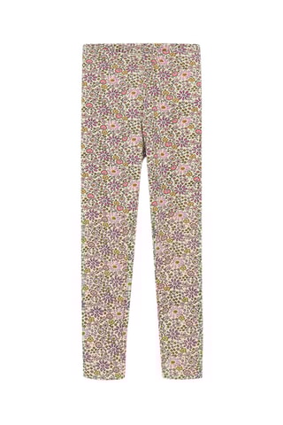 2 leggings - Rose et écru