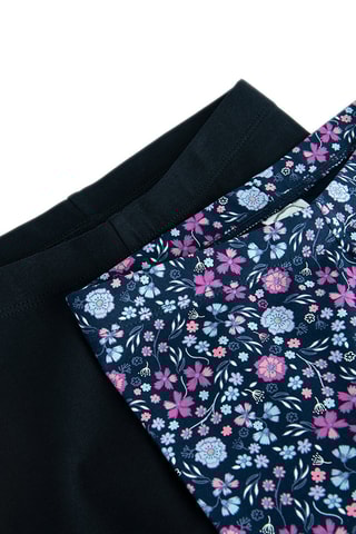 2 leggings - Noir et bleu marine