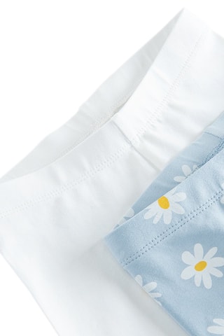 2 leggings - Blanc et ciel