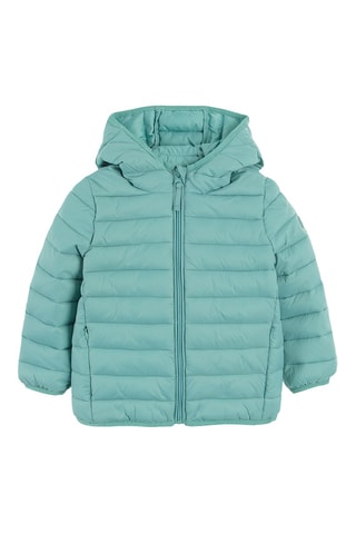 Doudoune à capuche - Turquoise