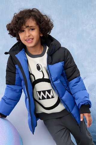 Doudoune à capuche - Bleu roi