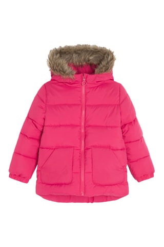 Doudoune à capuche - Fuchsia