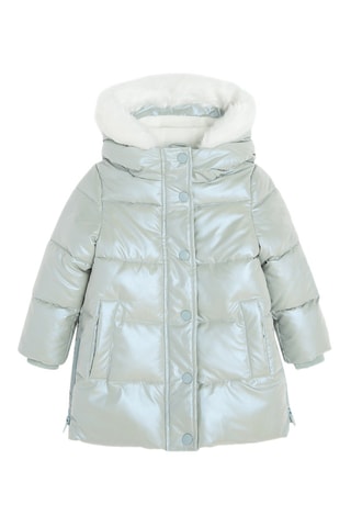 Doudoune à capuche - Vert d’eau