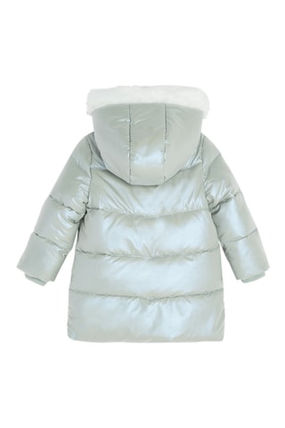 Doudoune à capuche - Vert d’eau