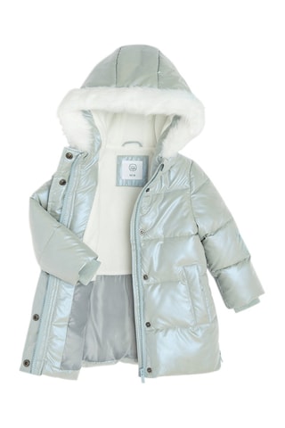 Doudoune à capuche - Vert d’eau