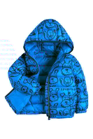 Doudoune à capuche - Bleu cobalt