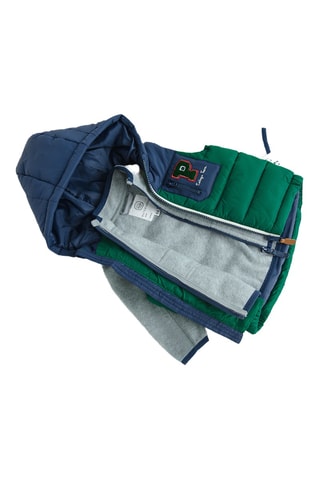 Doudoune sans manches et sweat - Vert foncé et gris