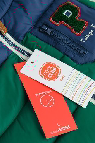 Doudoune sans manches et sweat - Vert foncé et gris