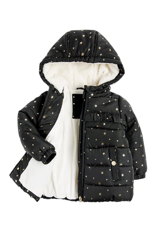 Doudoune à capuche - Noir et doré