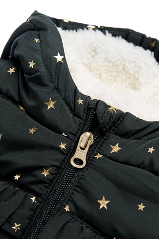 Doudoune à capuche - Noir et doré