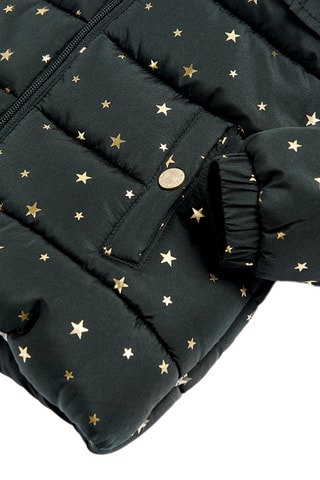 Doudoune à capuche - Noir et doré