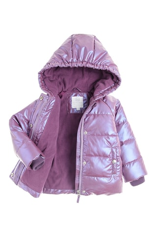 Doudoune à capuche - Mauve