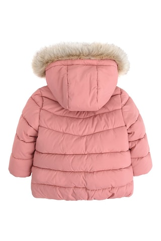 Doudoune à capuche - Vieux rose