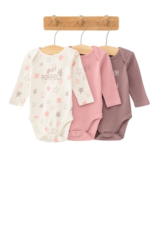 3 bodys - Blanc et rose