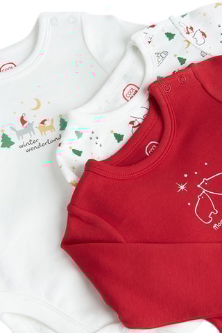 3 bodys - Rouge et blanc