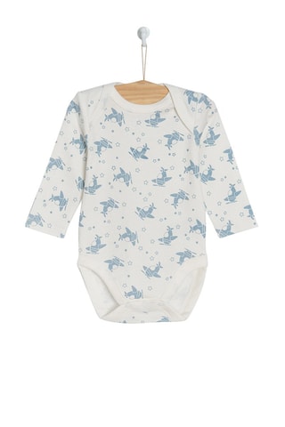 5 bodys - Bleu clair, blanc et bleu marine