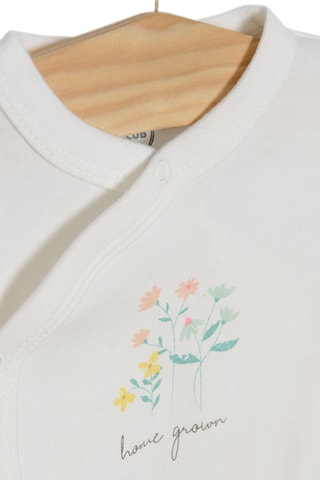 2 bodys en coton biologique - Turquoise et blanc