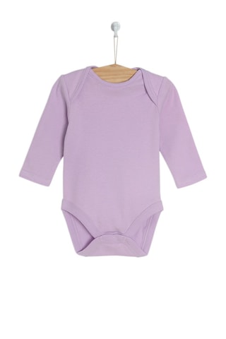 5 bodys - Gris clair chiné, blanc et mauve