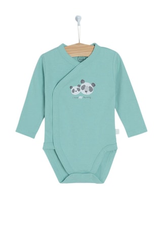 2 bodys - Gris clair et turquoise