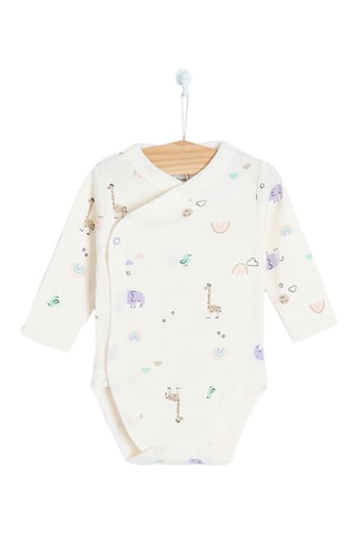 2 bodys en coton biologique - Blanc et vert