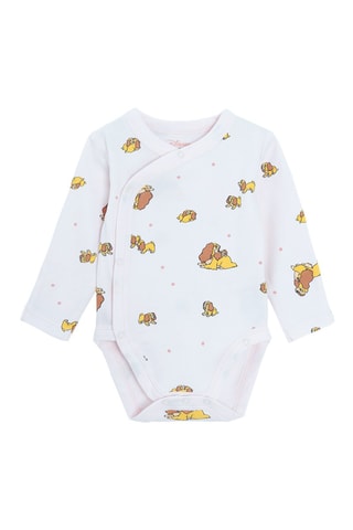 2 bodys La Belle et le Clochard Disney - Rose et blanc