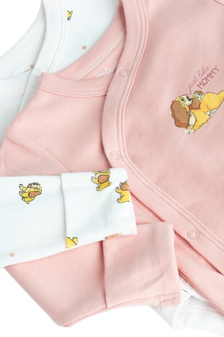 2 bodys La Belle et le Clochard Disney - Rose et blanc