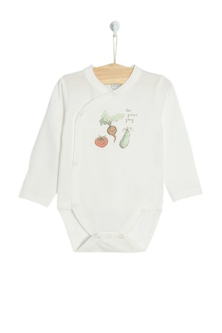 2 bodys en coton biologique - Beige et écru