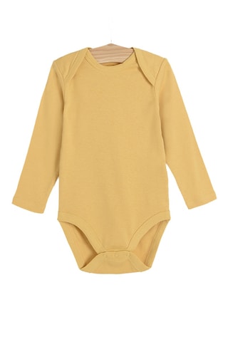 5 bodys - Camel et blanc