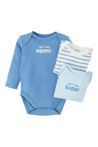 3 bodys - Bleu et blanc