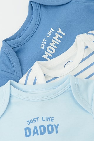 3 bodys - Bleu et blanc