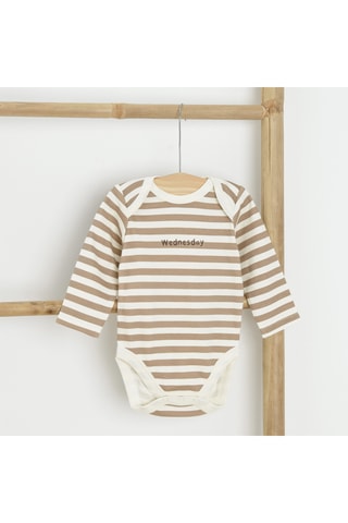 5 bodys - Marron et beige