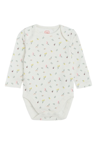 3 bodys - Saumon et écru