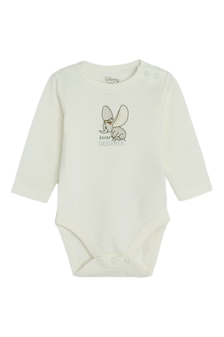 3 bodys Dumbo Disney - Vert et blanc