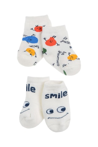 2 paires de chaussettes - Blanc