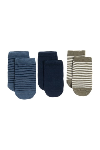 3 paires de chaussettes Bleu marine, indigo et kaki
