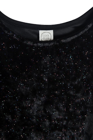 T-shirt en velours Noir chiné