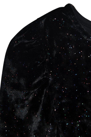 T-shirt en velours Noir chiné