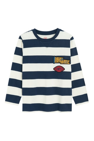 T-shirt - Bleu foncé et écru