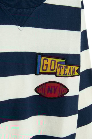 T-shirt - Bleu foncé et écru