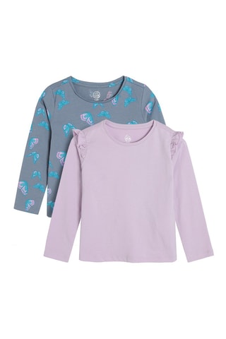 2 t-shirts - Gris foncé et mauve