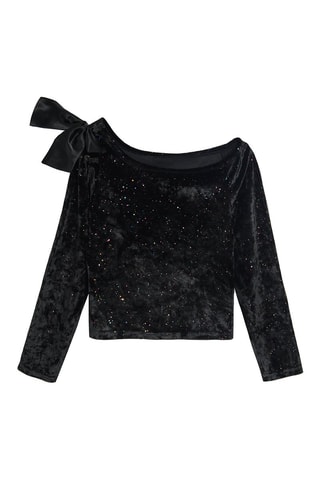 T-shirt en velours - Noir