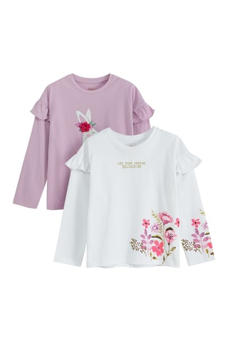 2 t-shirts - Blanc et violet