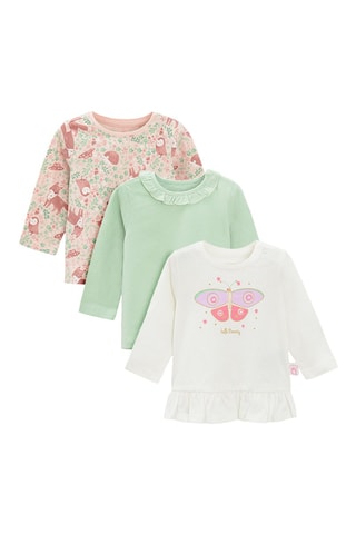 3 t-shirts - Rose, vert et blanc
