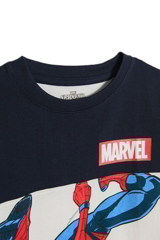 T-shirt Spider-Man Avengers Marvel - Blanc et bleu marine